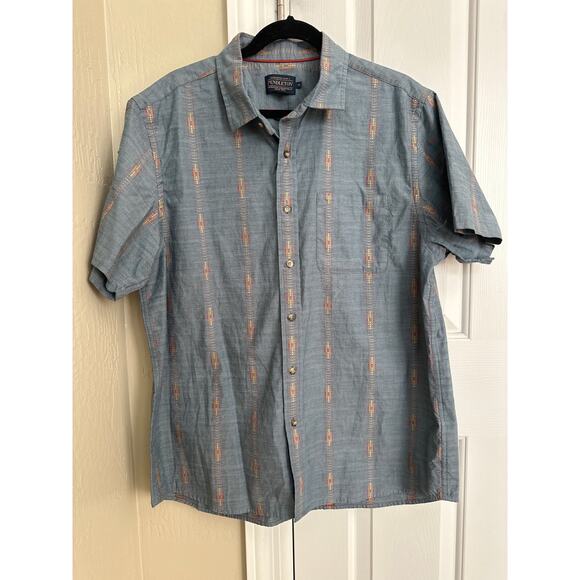 Pendleton Short Sleeve Carson Chambray Shirt XL 100% Cotton - Picture 3 of 9